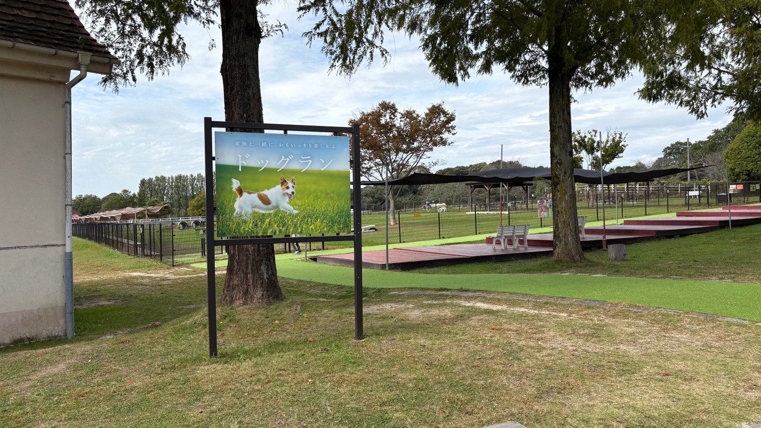 入園後は追加料金なしで利用できるドッグラン。